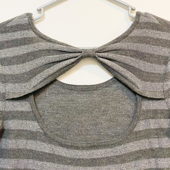 Vintage Y2K H&M Divided Striped Metallic Bodycon Mini Dress - Picture 6 of 10